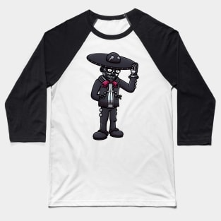 Mexican Sugar Skull Man Baseball T-Shirt